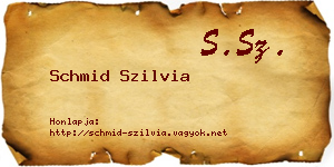 Schmid Szilvia névjegykártya